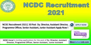 NCDC Recruitment 2021 30 Post Dy. Director, Assistant Director, Programme Officer, Senior Assistant, Junior Assistant Apply Now !