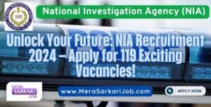 National Investigation Agency NIA Recruitment